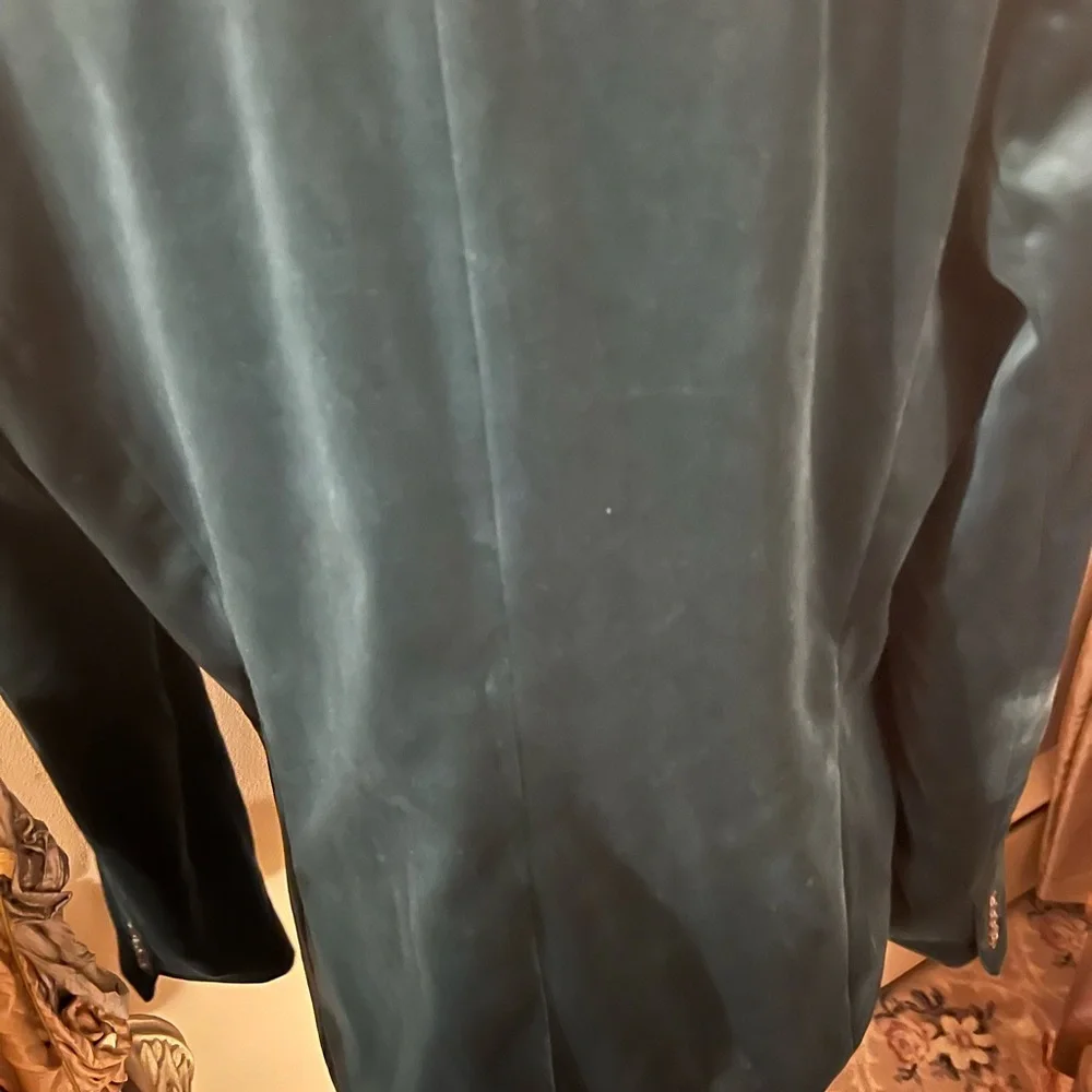 J Crew Women's Green Velvet Blazer Parke One button Size 14T NWT - Picture 7 of 11